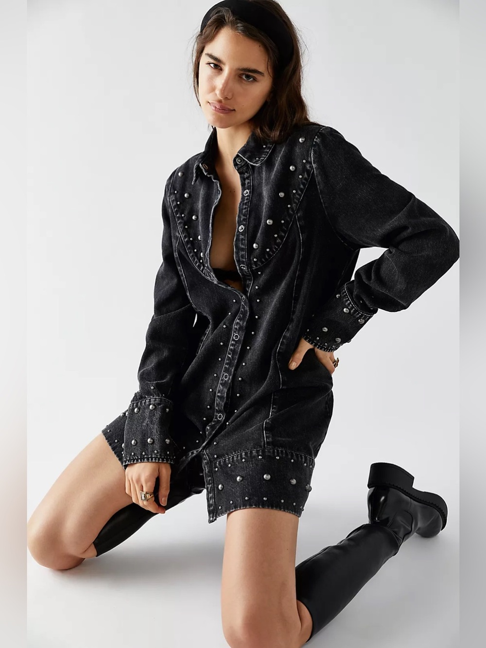 Free People Bennett Mini Dress L